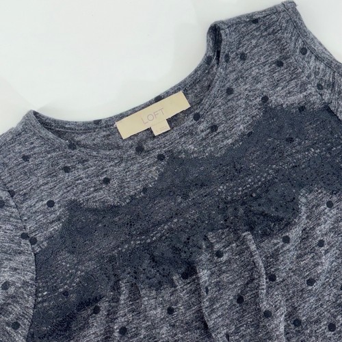 Loft womens gray polka - womens, dot