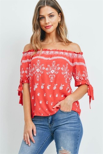 Scarlet red boho - red,