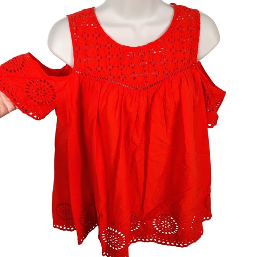 Red eyelet cold - red,